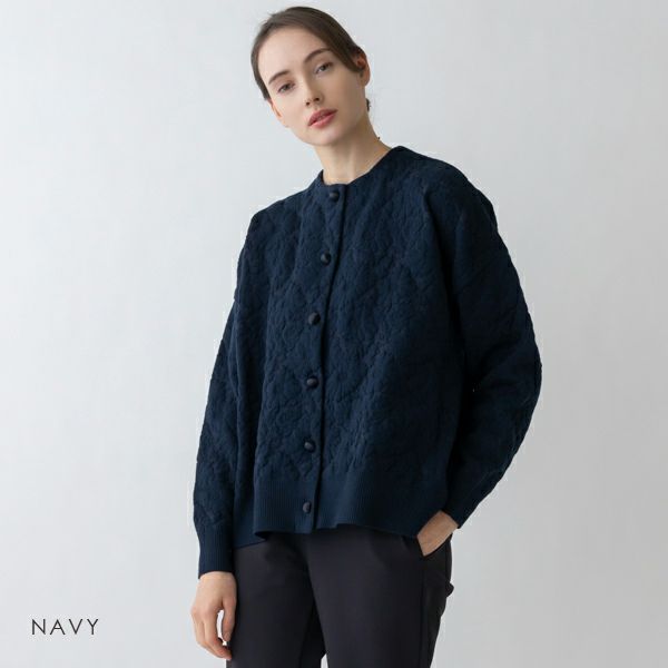 MORE SALE】【返品不可】【SONO】フラワージャガード ニット 