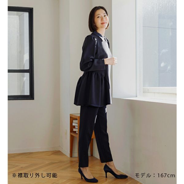 ☆】【返品不可】【SONO NAVY】ﾗｳﾝﾃﾞｨｯｼｭﾌﾚｱﾁｭﾆｯｸﾌﾞﾗｳｽ