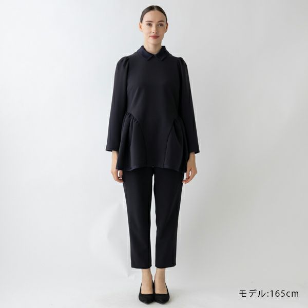 MORE SALE】【返品不可】【SONO NAVY】ﾗｳﾝﾃﾞｨｯｼｭﾌﾚｱﾁｭﾆｯｸﾌﾞﾗｳｽ