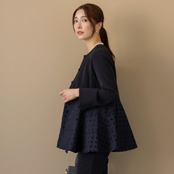 SONO NAVY】-Dot JACQUARD-ﾁｭﾆｯｸﾚﾃﾞｨJK【20231110】 | Spendard.com