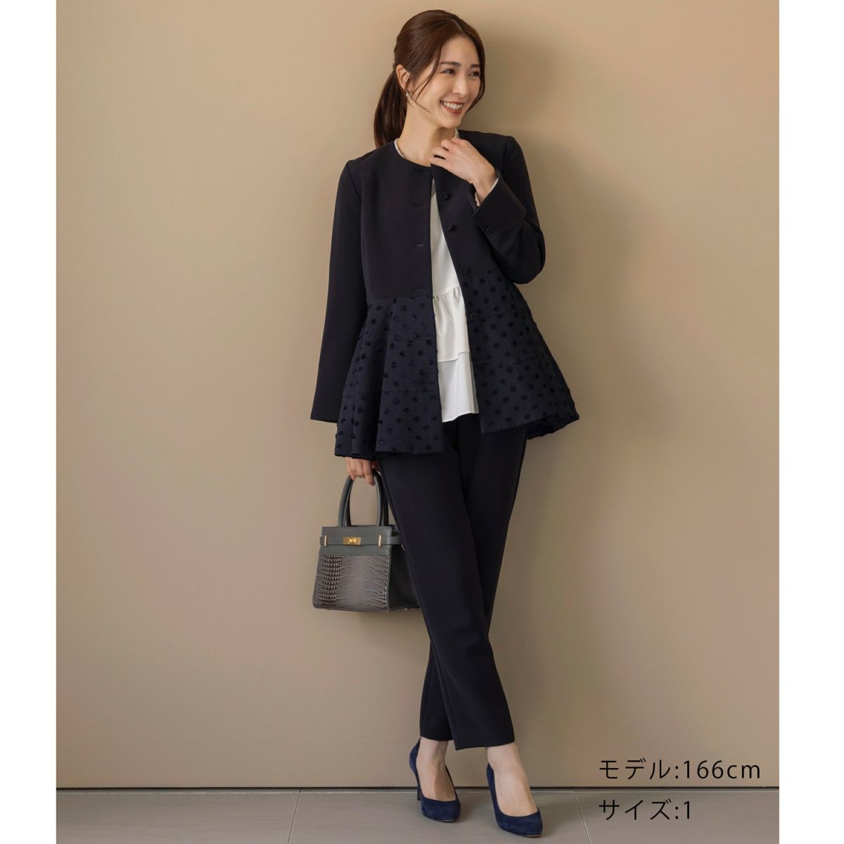 SONO NAVY】-Dot JACQUARD-ﾁｭﾆｯｸﾚﾃﾞｨJK【20231110】 | Spendard.com
