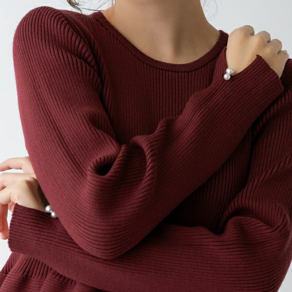 MORE SALE】【返品不可】【SONO】3Dフレアニットワンピース【20231208