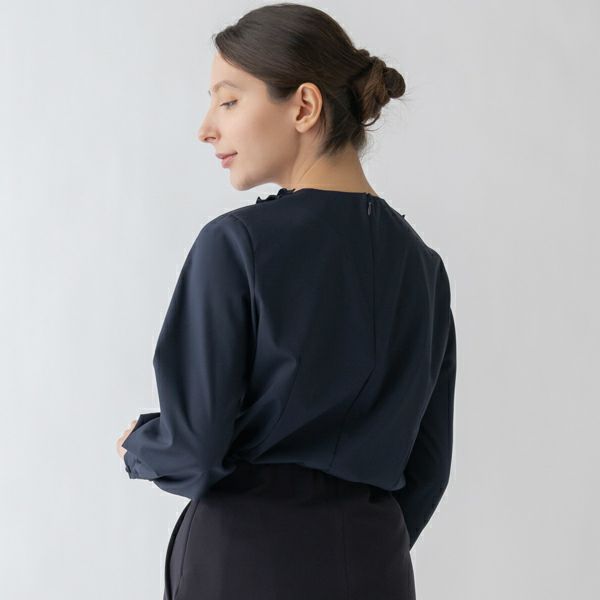 MORE SALE】【返品不可】【SONO NAVY】ﾗｳﾝﾃﾞｨｯｼｭﾌﾘﾙ ﾉｰﾌﾞﾘｰﾌﾞﾗｳｽ