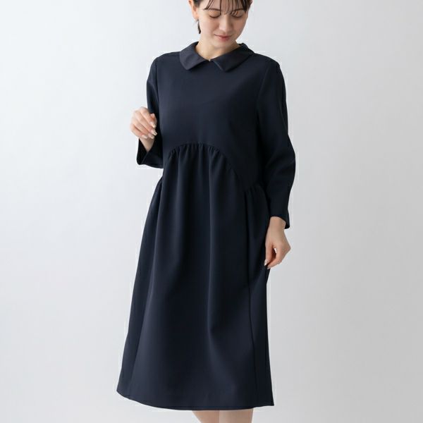 SONO】【WARM STRETCH】スカラップカラーチュニックプルオーバー 