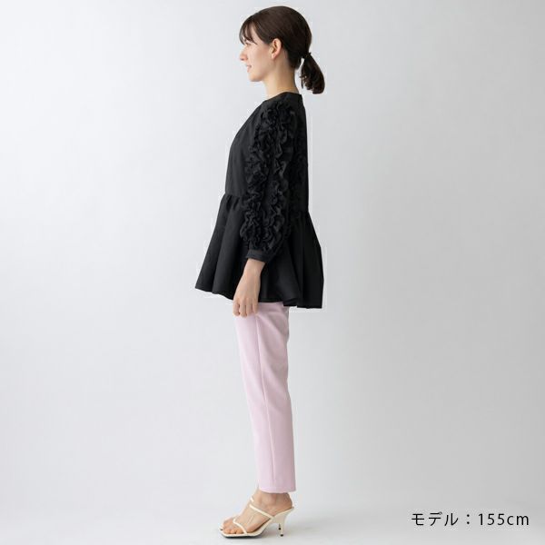Sono - 日本製　sono ブラック　オーバーサニー チュニックブラウス SONO]サニーフリルチュニックブラウス | KOBUNSHA SELECT SHOP