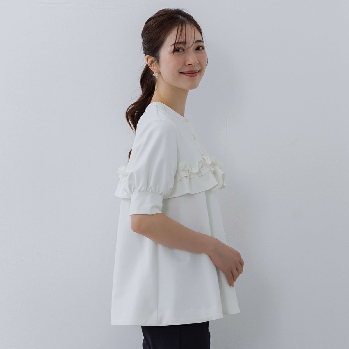 Sono tシャツ 「SONO/ソーノ」フリルフルチュニックプルオーバー