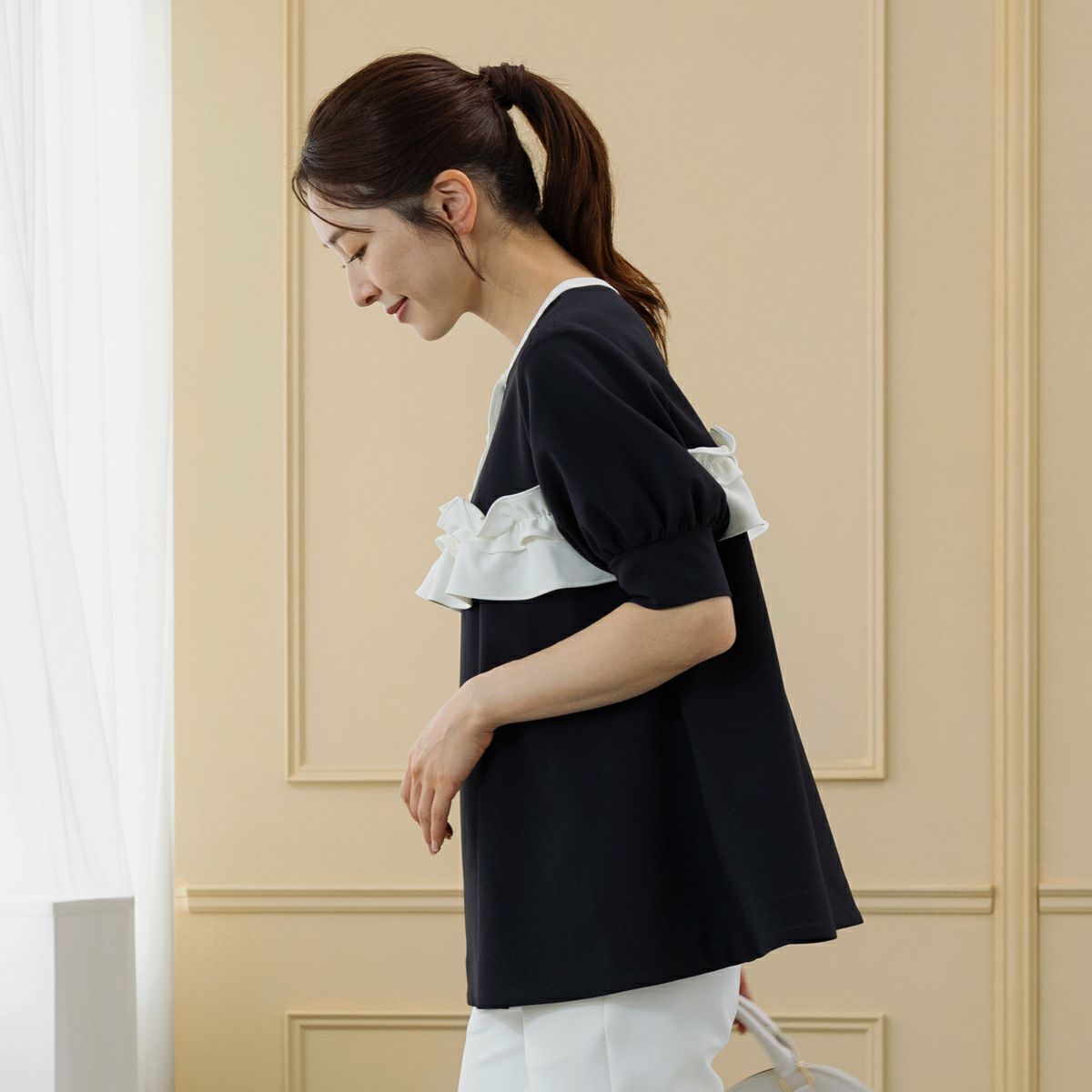 MORE SALE】【返品不可】【SONO】フリルフルチュニックプル