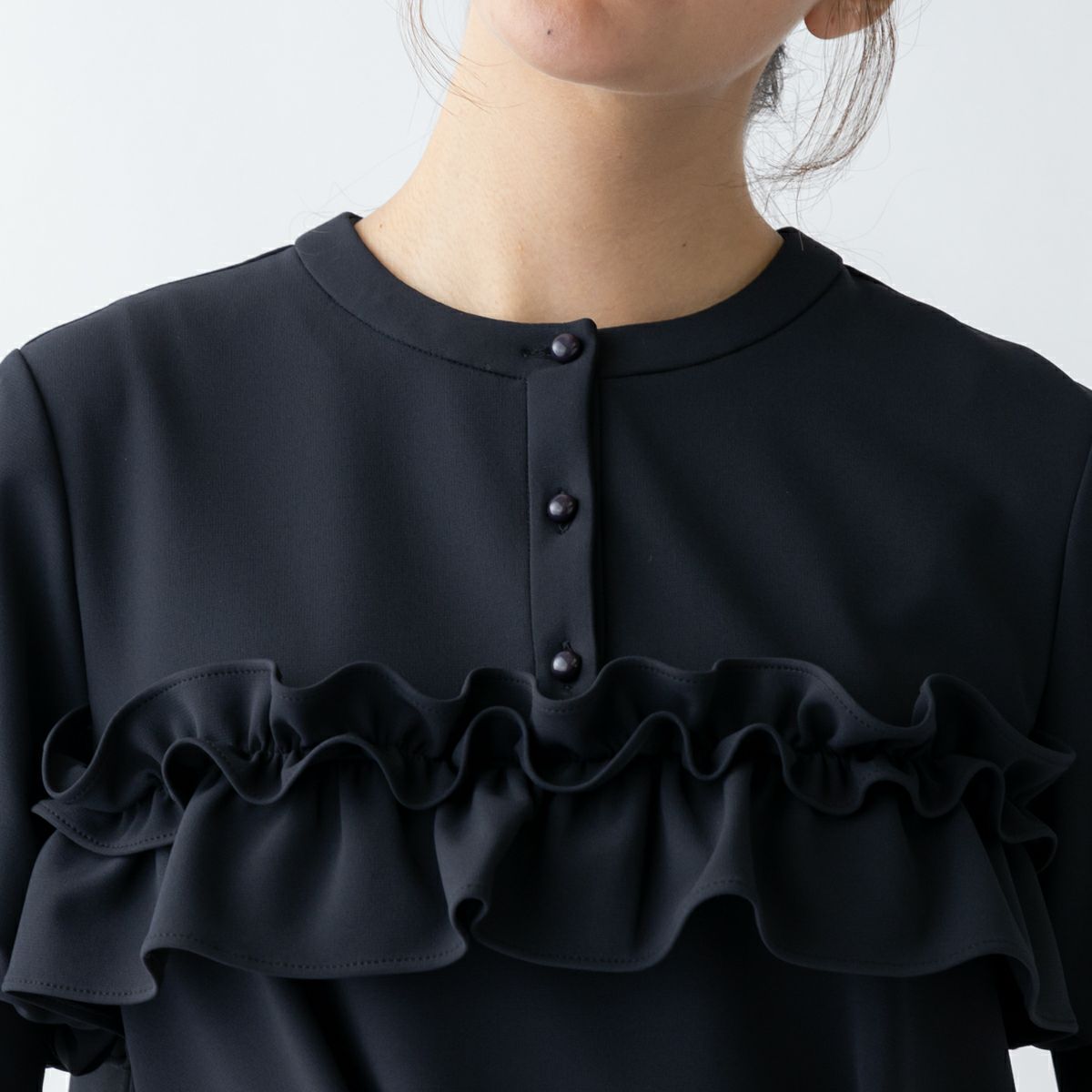 ☆】【返品不可】【SONO】フリルフルチュニックプルオーバー