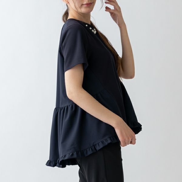☆】【SONO】レディハイブリットバックフリルヘムTeeプルオーバー【20240517 ☆】【SONO】レディハイブリットバックフリルヘムTeeプルオーバー【20240517