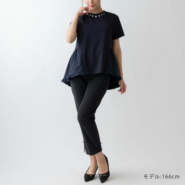 ☆】【SONO】レディハイブリットバックフリルヘムTeeプルオーバー【20240517 ☆】【SONO】レディハイブリットバックフリルヘムTeeプルオーバー【20240517
