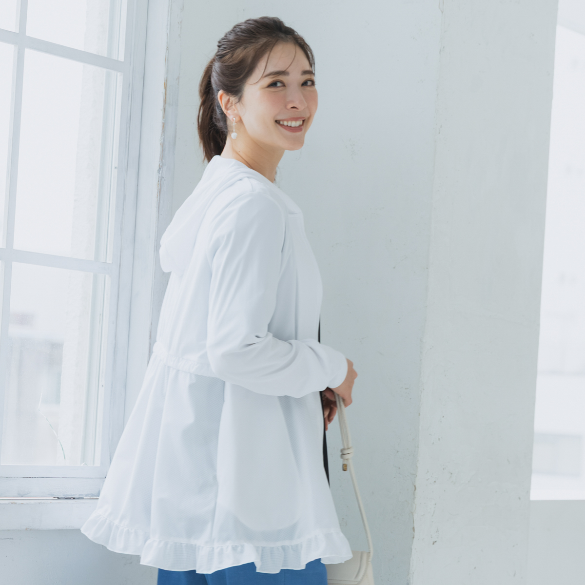 SONO】Rash Guard ティアードフレアチュニックフーディ【20250418 