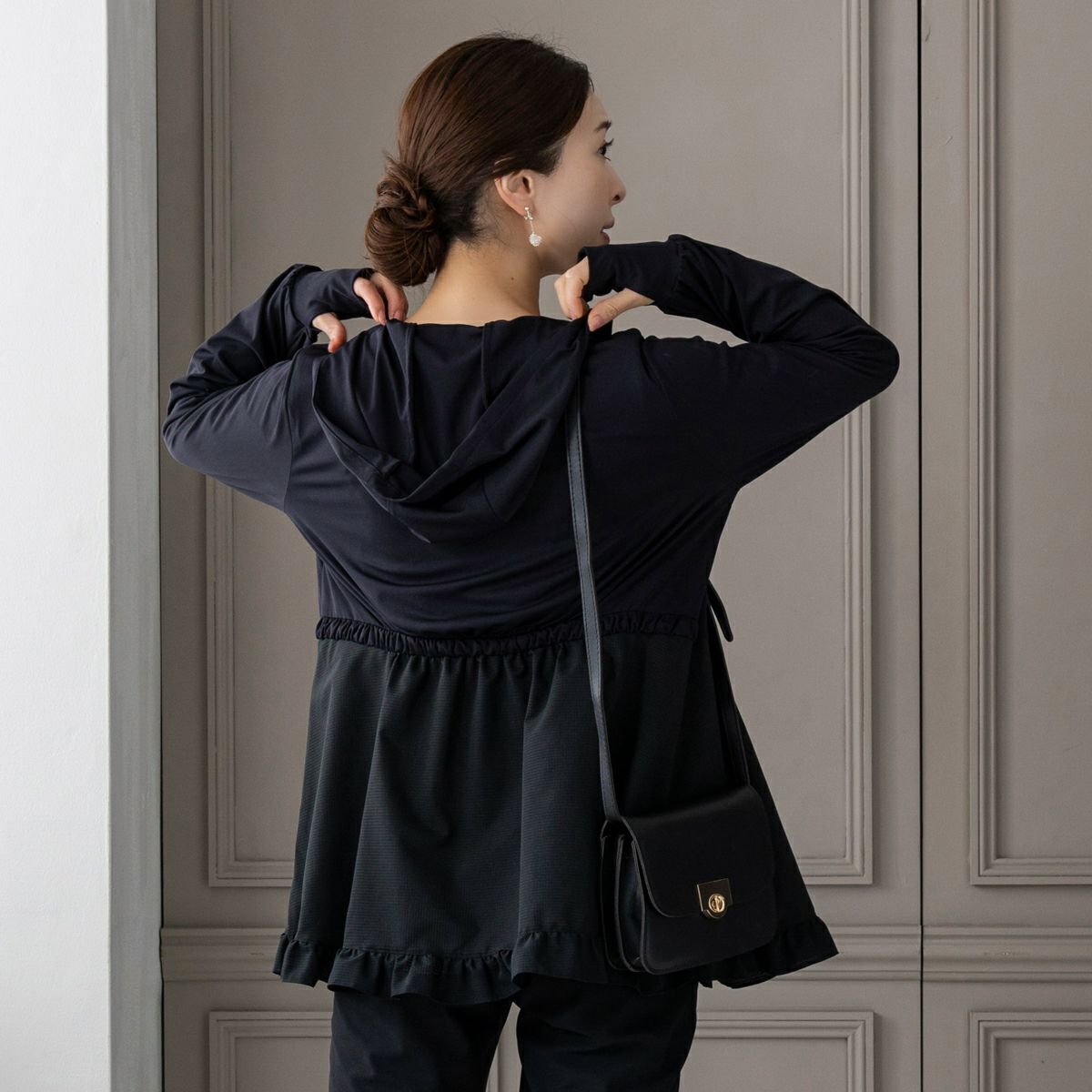 SONO】Rash Guard ティアードフレアチュニックフーディ