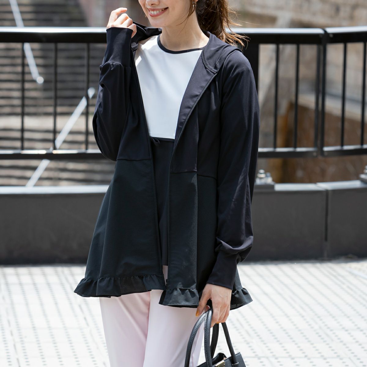 SONO】Rash Guard ティアードフレアチュニックフーディ