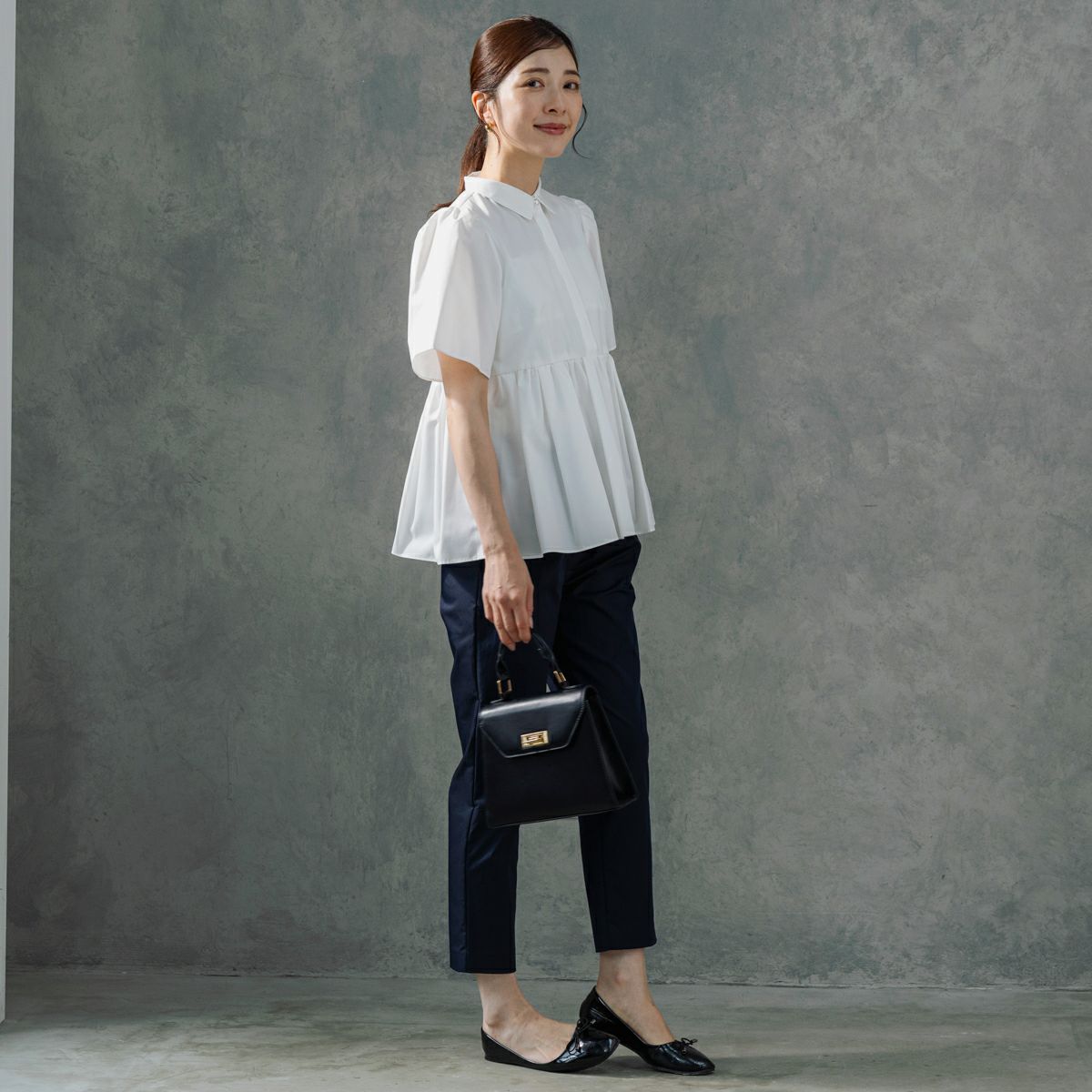 SONO THE STANDARD】【SONO】ハミングギャザーブラウス