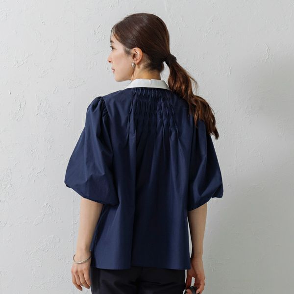【SONO/ソーノ】ラジアルウェーブパフィフレアブラウス MORE SALE】【返品不可】【SONO】ラジアルウェーブパフィフレア