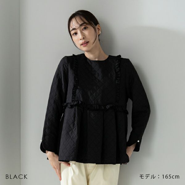 Sono - サイズ1 sono ブラック　パールボタン　ダブルクロス　エッセンシャルブラウス MORE SALE】【返品不可】【SONO】ｸﾛｽｷﾙﾄﾏｺﾀﾝﾌﾞﾗｳｽ【20241101