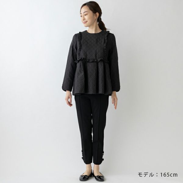 Sono - サイズ1 sono ブラック　パールボタン　ダブルクロス　エッセンシャルブラウス MORE SALE】【返品不可】【SONO】ｸﾛｽｷﾙﾄﾏｺﾀﾝﾌﾞﾗｳｽ【20241101