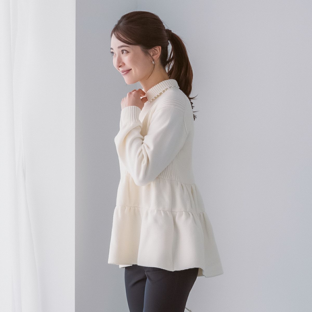 返品不可】【SONO】ﾃｨｱｰﾄﾞﾍﾟﾌﾟﾗﾑ3Dﾆｯﾄﾌﾟﾙｵｰﾊﾞｰ【20241101