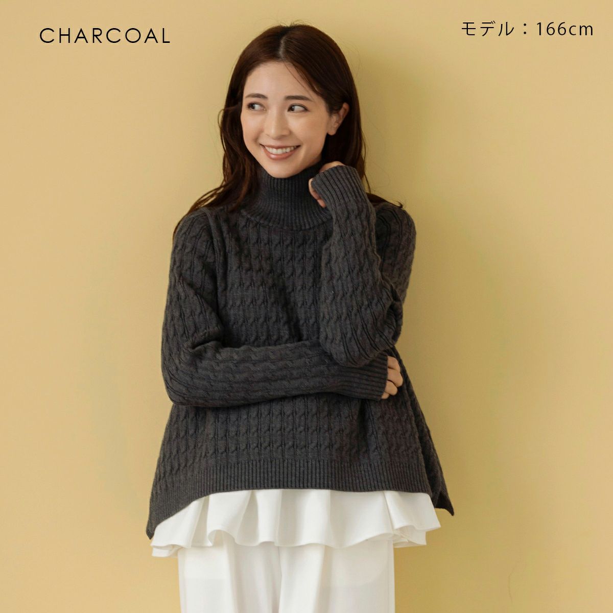 SONO】オーナメントパール3Dレイヤードニットカーディガン【20251003