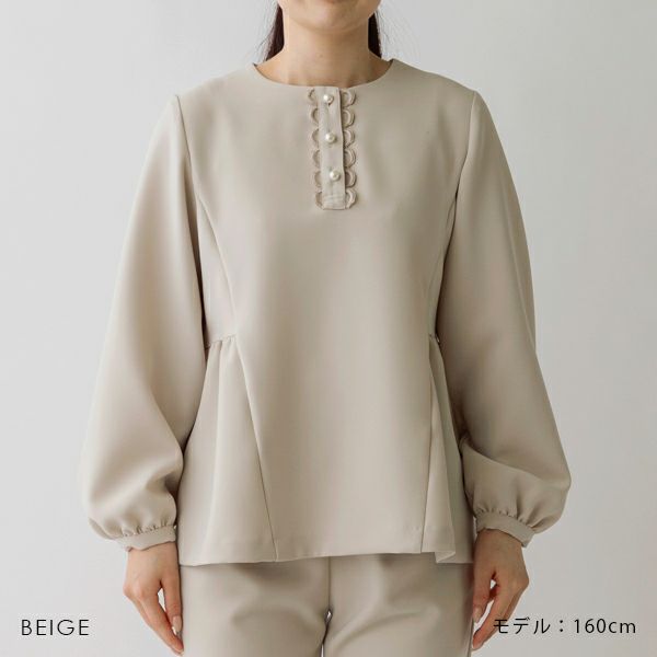 SONO NAVY】バックティアードフルールブラウス【20250117】 | Spendard.com
