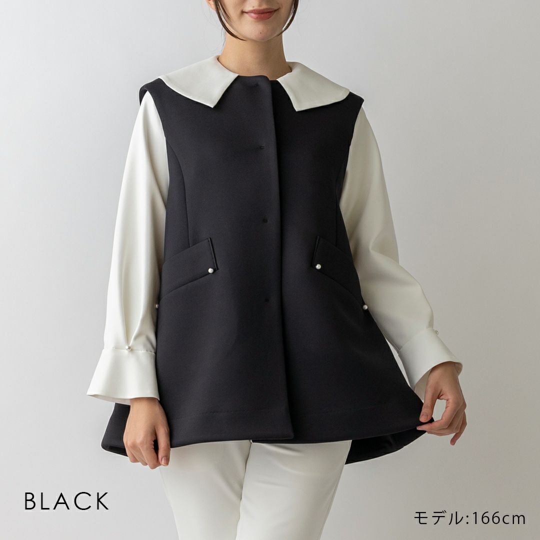 返品不可】【SONO NAVY】マシュマロチュニックジレ【20250117