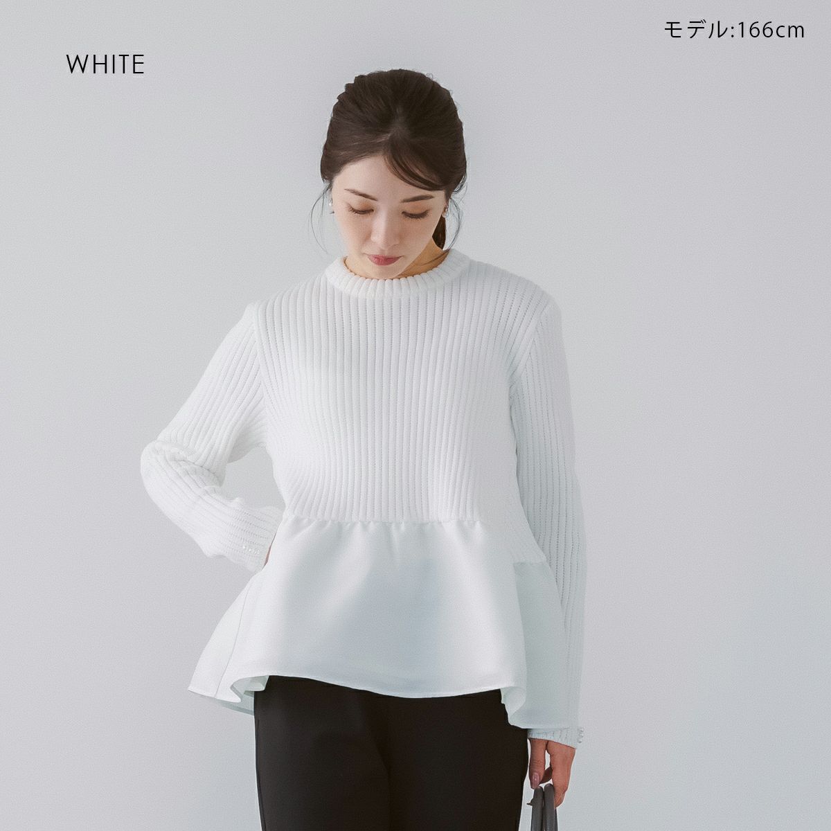 mina ショップ perhonen berry ポンポン ニット プルオーバー ブラック