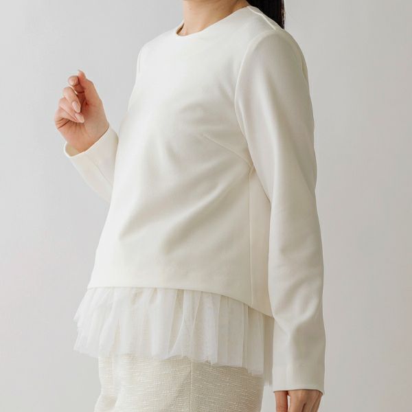 ☆2025SS☆SONO チュチュールハイブリッドプルオーバー　現行品 MORE SALE】【返品不可】【SONO】チュチュールハイブリッドプル