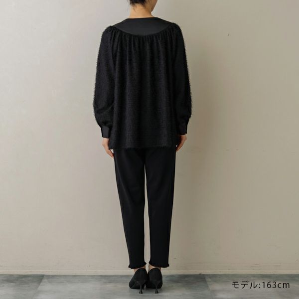 SONO ペプラムフレアハイブリットプルオーバー ミント　ブラウス Sono tシャツ 「SONO/ソーノ」ペプラムフレアハイブリットプル