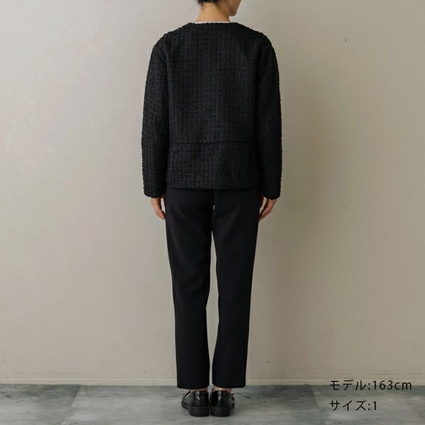 FINAL SALE】【返品不可】【SONO NAVY】エアリーツイードペプラム