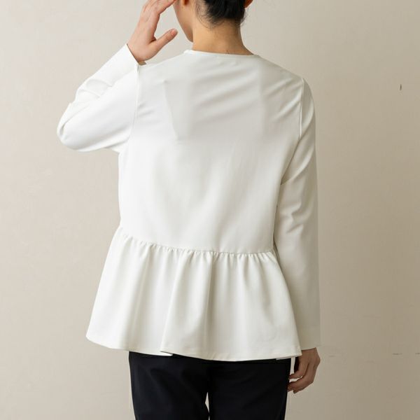 tシャツ 「SONO/ソーノ」「Magical Stretch」フロントリボン　レディペプラムＰＯ レディース Sono tシャツ 「SONO/ソーノ」「Magical Stretch」フロント