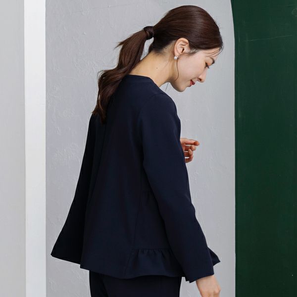美品 ソーノ sono クリスタル ジャガード フリル ブラウス