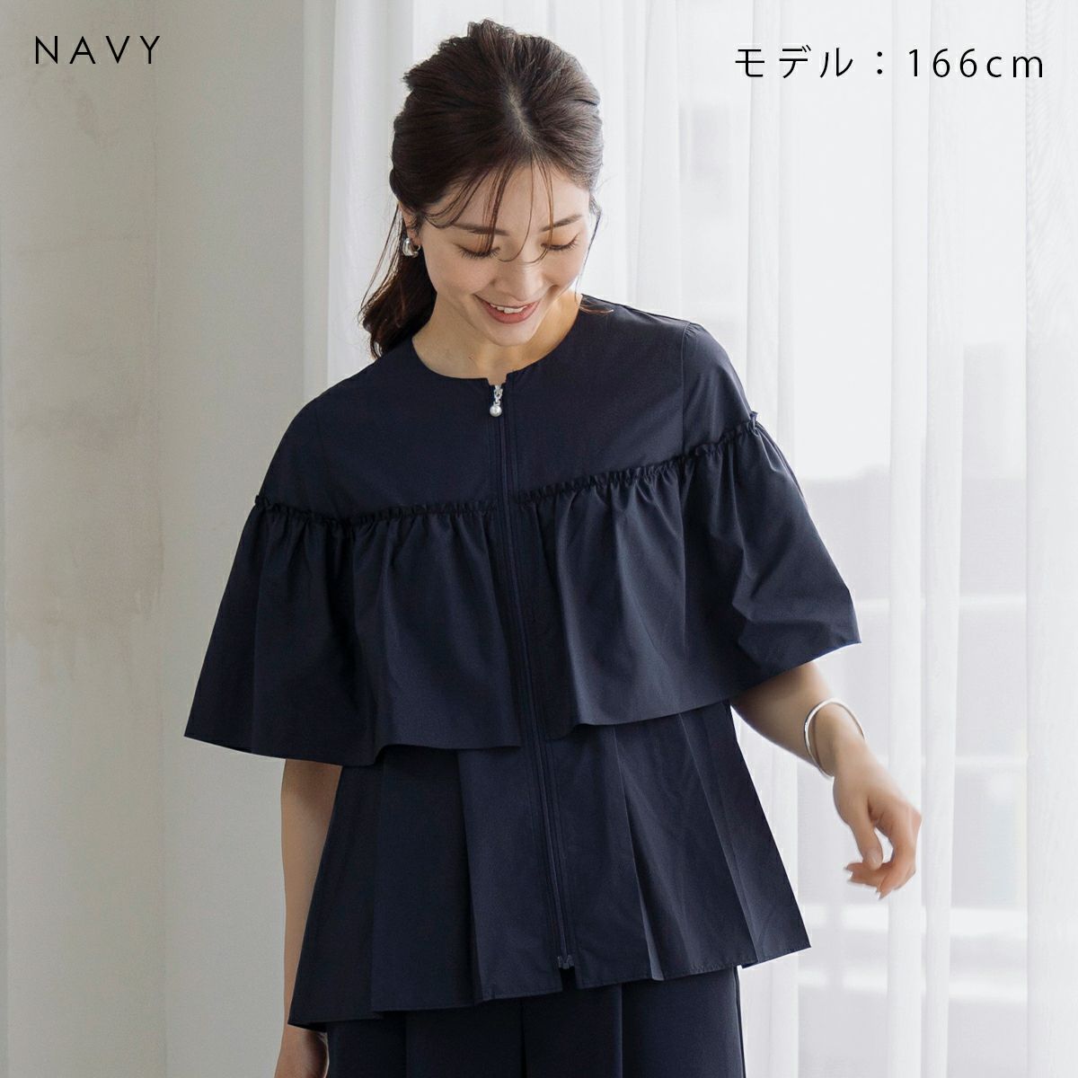 hearts2hearts エイナ着用　flowoom ブラウス♡【新品】 hearts2hearts エイナ着用 flowoom ブラウス♡【新品】
