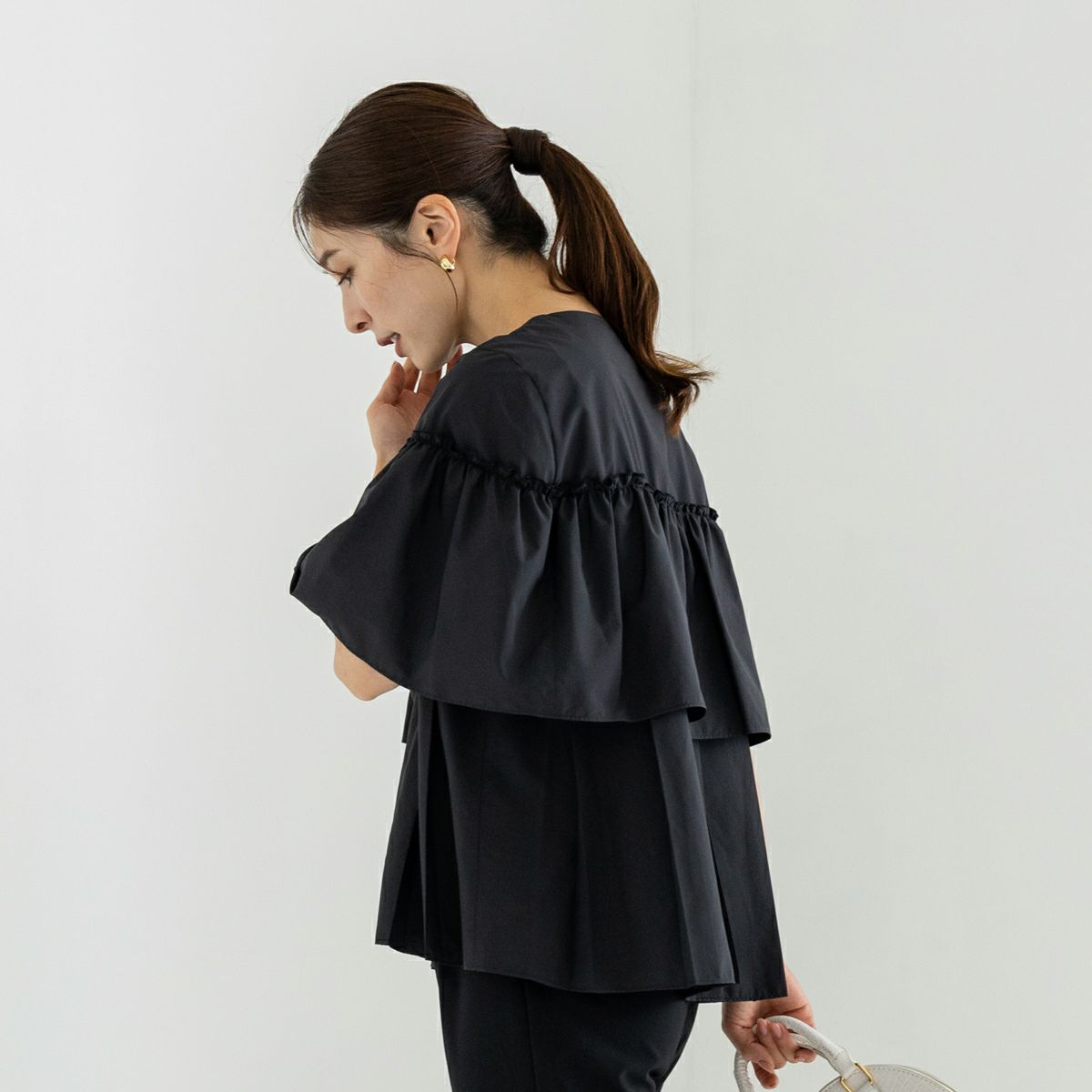 MORE SALE】【返品不可】【SONO】テルテルフレアジャケブラウス