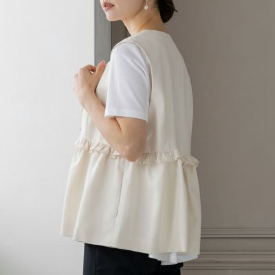 【SONO】ソーノ即完売　ビスチェライクミニリボンジャガードプルオーバー SONO】 ビスチェライクミニリボンジャカードプルオーバー