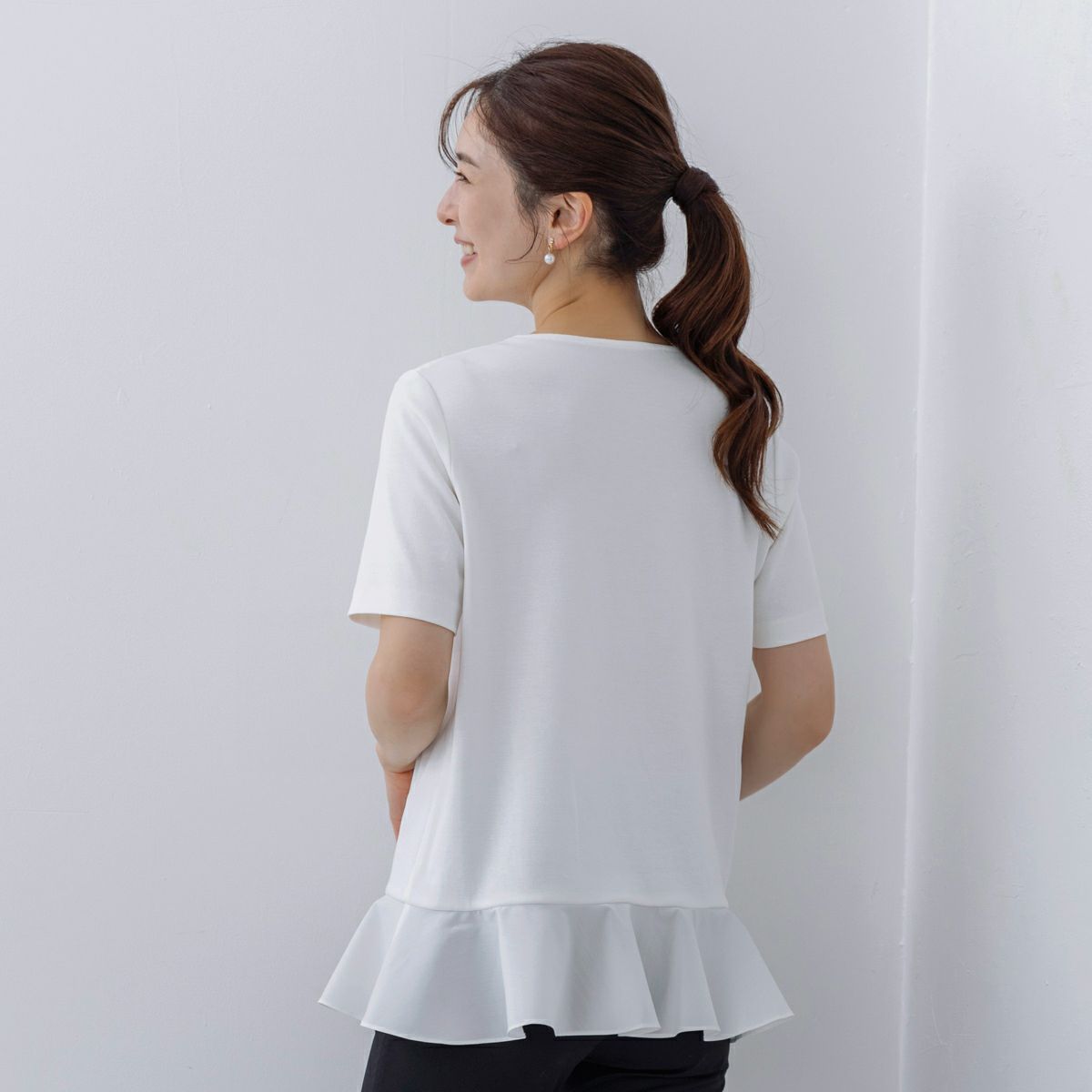 【SONO/ソーノ】フリルフルチュニックプルオーバー SONO/ソーノ】ﾌﾘﾙﾌﾙﾁｭﾆｯｸﾌﾟﾙｵｰﾊﾞｰ（Tシャツ/カットソー）｜Sono