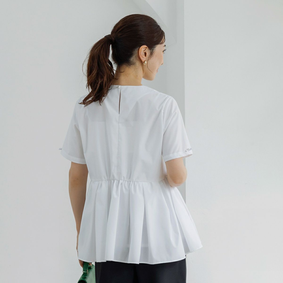 Heve ハートネックペプラムブラウス Vanilla 美品