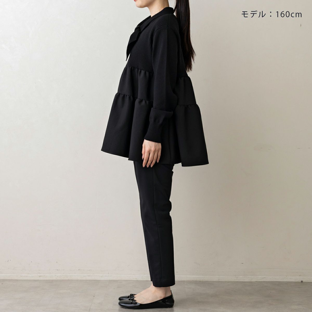 SONO】ティアードフレア チュニックニットプルオーバー【20251031