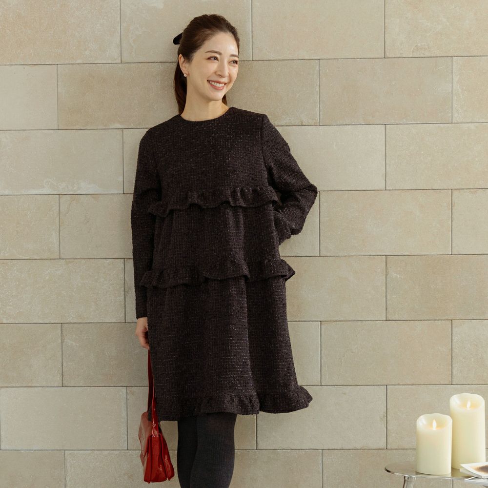 SONO/ソーノ ＊新品未使用タグ付きフリルフルワンピース 定価¥30,800 Sono（ソーノ） ワンピース 「SONO/ソーノ」「SONO NAVY/ソーノ