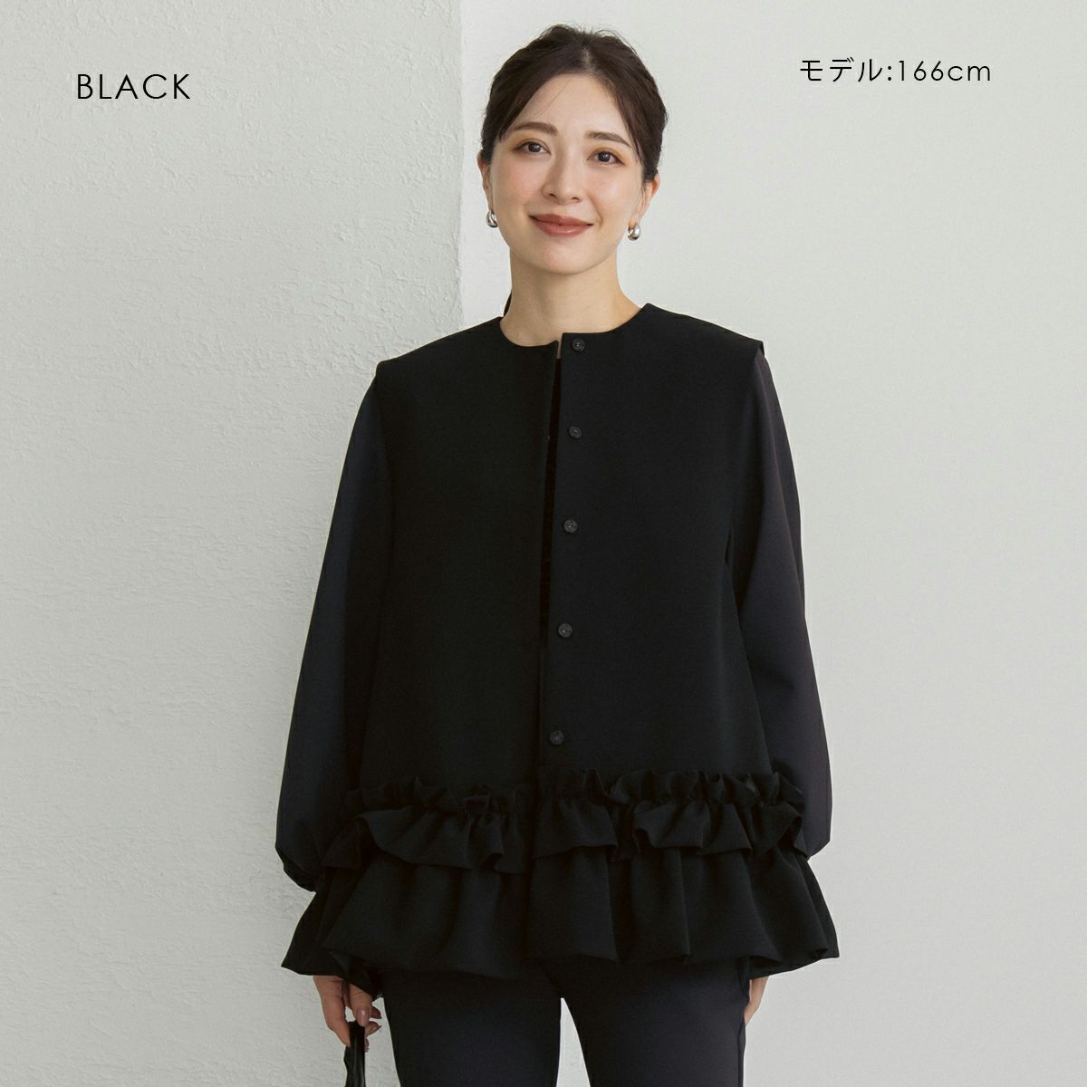 SONO NAVY】 フローラルフリルチュニックジレ【20260121】 | Spendard.com